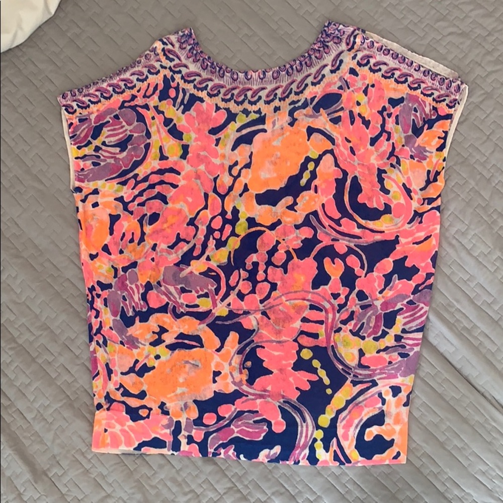 Lilly Pulitzer cold shoulder cap sleeve sweater